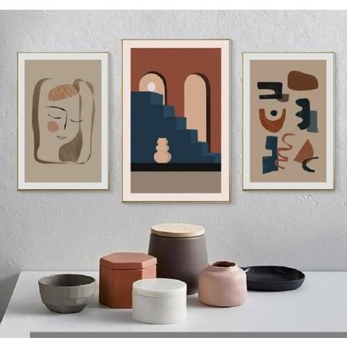 Canvas Painting Abstract Face Lady Wall Art HD Printing Poster Home Decorative Colorful Cool Modern Living Room Modular Pictures