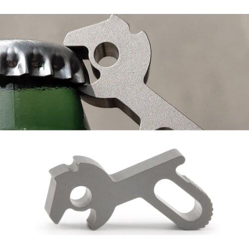 Titanium Alloy Bottle Opener Outdoor EDC Camping Tool Titanium Beer Bottle Opener