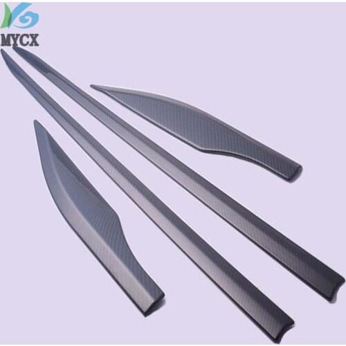 Carbon fiber For Toyota C-HR CHR 2016 2017 2018 ABS Chrome Door Body Side Trim Cover Molding car Styling Accessories 4pcs
