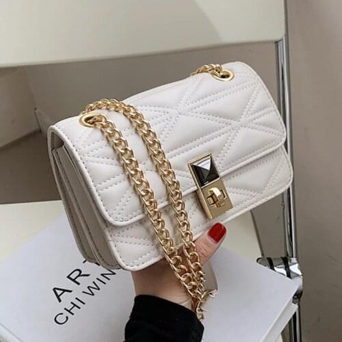 Embroidery Line PU Leather Crossbody Bag for Women 2021 Fashion Sac A Main Female Shoulder Bag Female Handbags and Purses