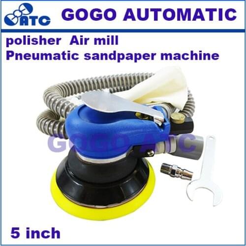 High quality and strong grinding 5 inch 125MM polishing machine pneumatic sandpaper machine Air mill waxing machine