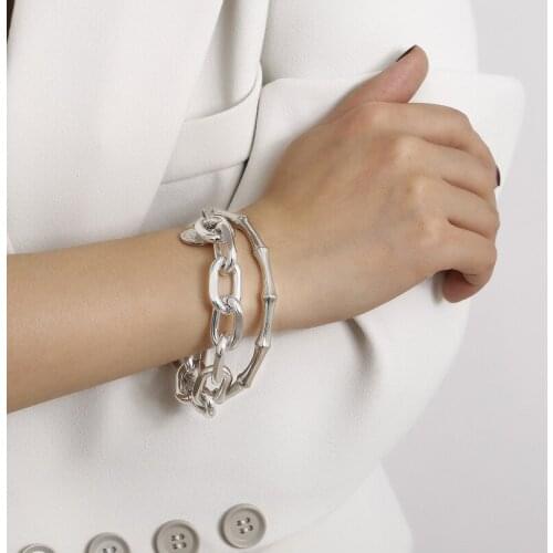 Bracelet Pièce De Monnaie Antique En Bambou Multicouche Punk Hip Hop Women Bracelets On Hand Chain Bangles Jewelry браслет