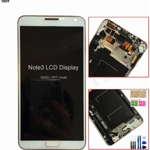 For SAMSUNG Galaxy Note3 N9005 N900 LCD Display With Frame Touch Screen Digitizer Assembly Repair Parts Note 3 lcd Good Quality