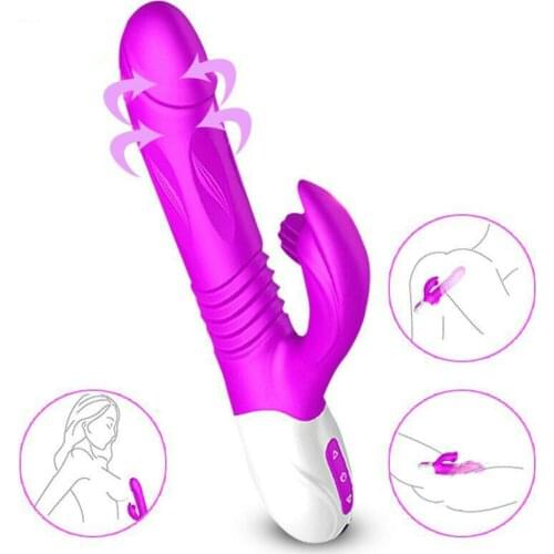 10 Speed Dildo Vibrator For Woman Automatic Telescopic Expand Vibrators Anal Vagina Clitoris Stimulator Rabbit Vibrator Sex Toys