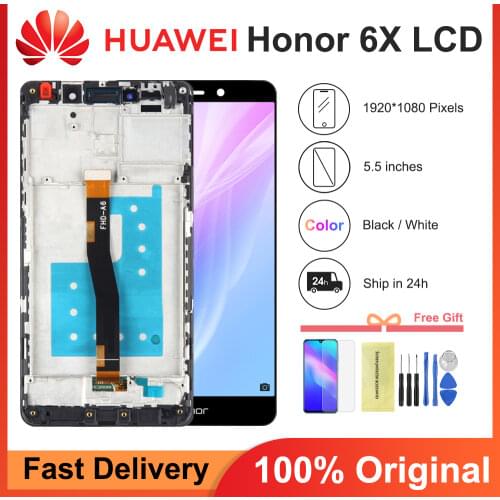 100% Tested LCD For Huawei Honor 6X BLN-L24 BLN-AL10 BLN-L21 BLN-L22 LCD display Touch screen Digitizer With Frame
