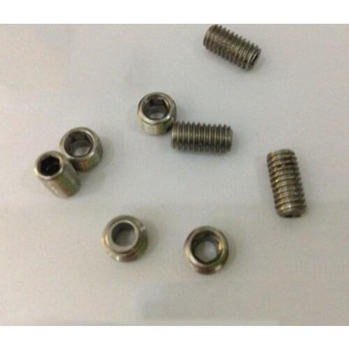 4pcs M10 stainless steel hollow screws headless grubs bolts hexagon inside socket bolt through hole bolt 12mm-20mm length