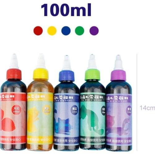 5 Colors Tie Dye Kit Cotton & Linen Fabric Textile Paint Colours Non-toxic DIY Soap Making Liquid Clothing Dyeing