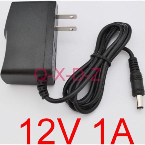 500PCS High quality AC 100V-240V Converter Switching power adapter DC 12V 1A 1000mA Supply US Plug DC 5.5mm x 2.1mm