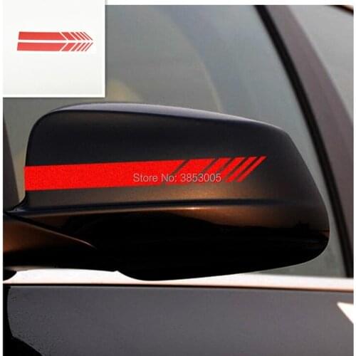 Car Rearview Mirror Decal Stripe for kia rio x-line rav4 h4 prado 150 land cruiser 200 nissan juke bmw x5 e70 touareg