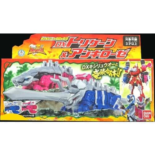 DX Super Sentais Series Action Figure KISHIRYU SENTAI RYUSOULGER TRIKEEN&ANKYLOZE Transformed Fit Sound and Light Toy