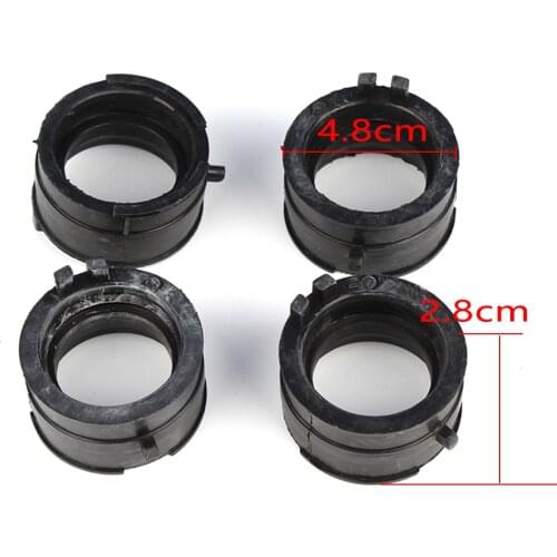 4Pcs Motorcycle Carburetor Intake Manifold Joint Boot for Honda CBR600F CBR 600F Hurricane 1987 1988 1999 1990