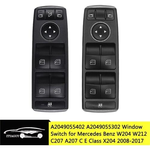A2049055302 A2049055402 Electric Power Master Window Switch Button For Mercede Benz W204 W212 C207 A207 C E Class X204 2008-2010