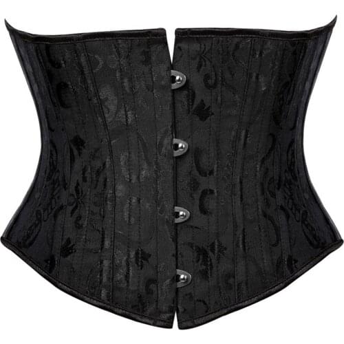 Women Shaper Four Button Court Sexy Waist Trainer Short Steel Bone Thin Belly Shapewear Corset Underwear Bodysuit Tummy Control