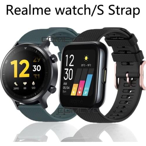 Soft Silicone Band for Realme watch S strap smartwatch bracelet Sport bracelet for Real me Wrist Straps Correa Belt