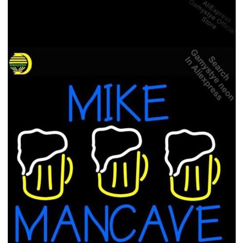 Mike Mancave NEON LIGHT SIGN Neon Sign REAL GLASS Garage Decoration anuncio luminoso Pet Shop Sign coors light neon sign Board