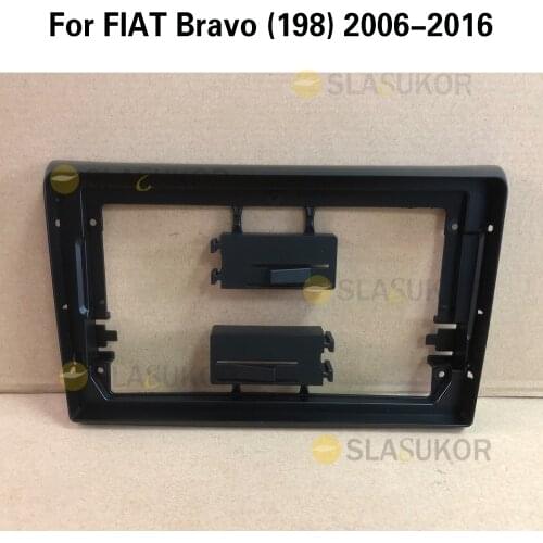 9" Car For FIAT Bravo (198) 2006-2016 Fascia Radio Panel Dash Kit Install Facia Console Bezel Adapter Plate Trim Cover Frame