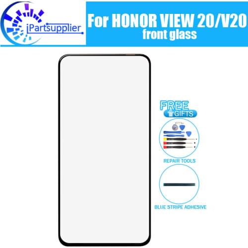 For Huawei Honor VIEW 20 Front Glass Screen Lens 100% Original Front Touch Screen Glass Outer Lens for Honor V20 Phone+Tools