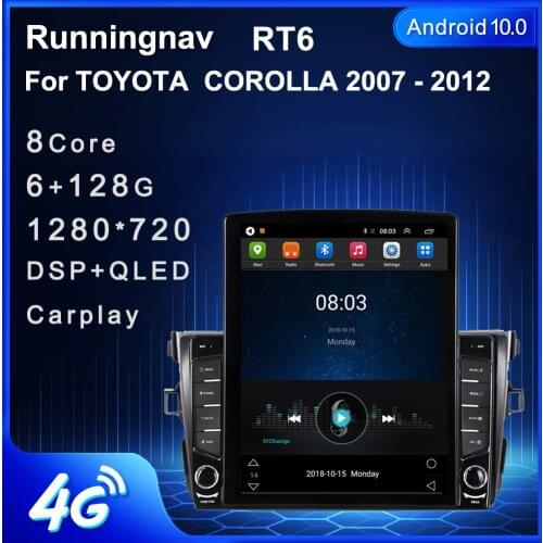 Runningnav For TOYOTA COROLLA 2007 2008 2009 2010 2011 2012 Tesla Type Android Car Radio Multimedia Video Player Navigation GPS