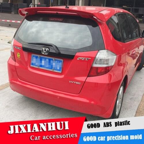 For Fit Spoiler 2008-2013 Honda Jazz WXk Spoiler ABS plastic Material Car Rear Wing Color Rear Spoiler