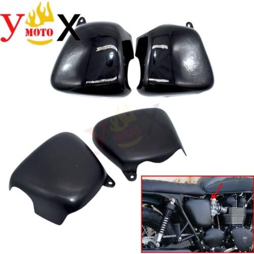 T100 Left&Right ABS Battery Cover Side Fairing Panel Protection For Triumph BONNEVILLE T100 SE ACE Thruxton 900 Scrambler 01-16