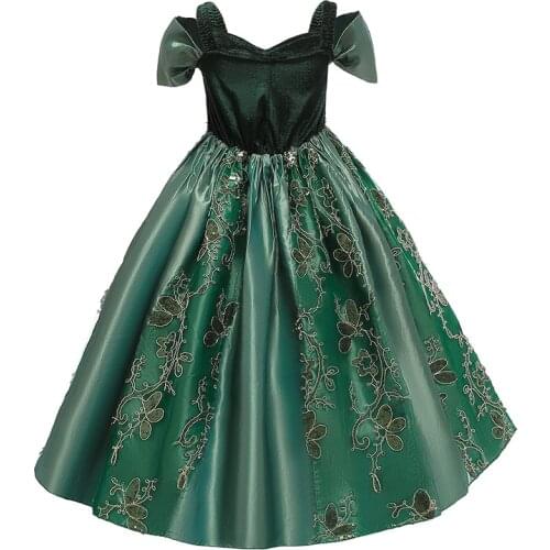 Dark green Dress For Girl Princess Dresses Girls For Girls Cosplay Costume Party Girl Dress