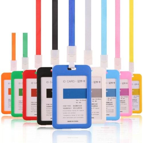 Staff Trade Fair Id Card Plastic Student Bus Access Control Card Set Double-sided Transparent Work Plate Holder Employee