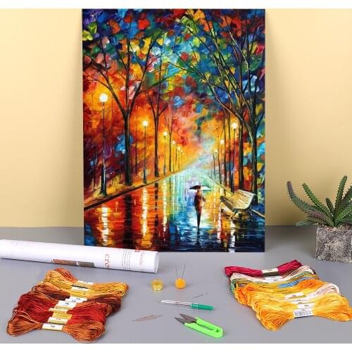 Before The Celebration Printed Water-Soluble Canvas 11CT Cross-Stitch Set Embroidery DMC Threads Handmade Promotions