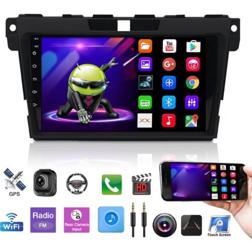 Recording Mirror Dual Spindle Vehicle Navigation Car GPS multimedia FM Radio Navi player For Mazda CX-7 2007-2014 Android 10.1