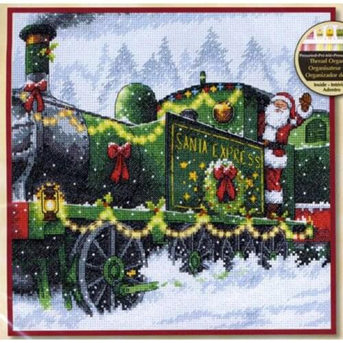 Gold Collection Lovely Counted Cross Stitch Kit Santa Express Christmas Train Car Gift dim 70-08918 08918