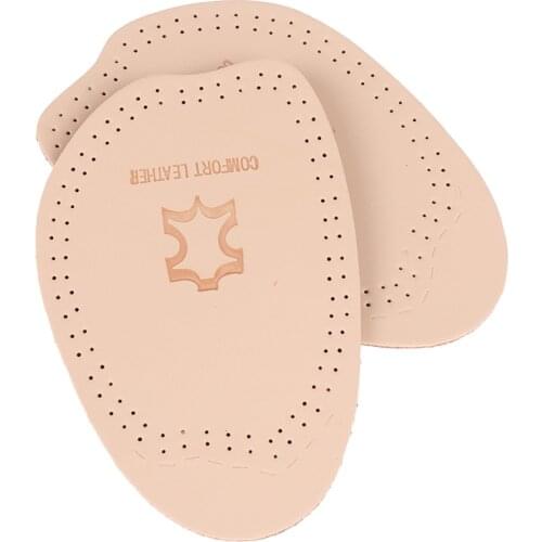 1Pair Breathable Thickening Half Code Pad Leather Forefoot Pads Soft High Heel Insoles Shock Absorbing Insoles Shoes Accessoires