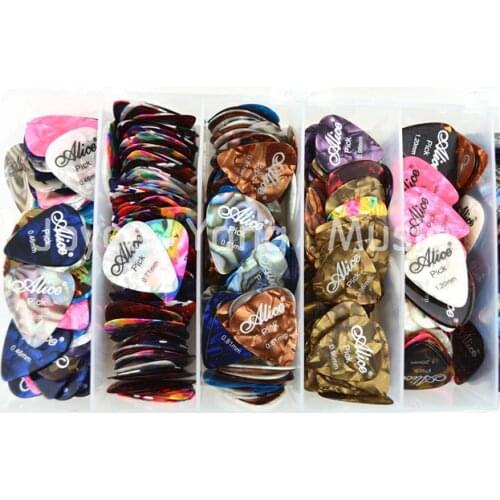 Lots of 100pcs Pearl Celluloid Acoustic Electric Guitar Picks Plectrums(6 Thickness&Various Colors) Free Shipping Wholesales