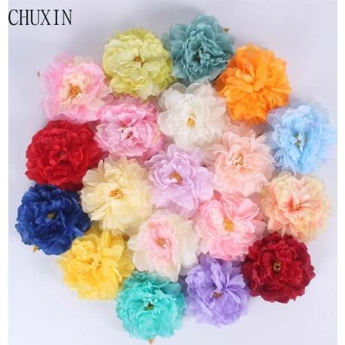 15PCS/lot DIY artificial flowers French Peony Flower Heads Wedding home hotel door wall decoration fake flower Photography props