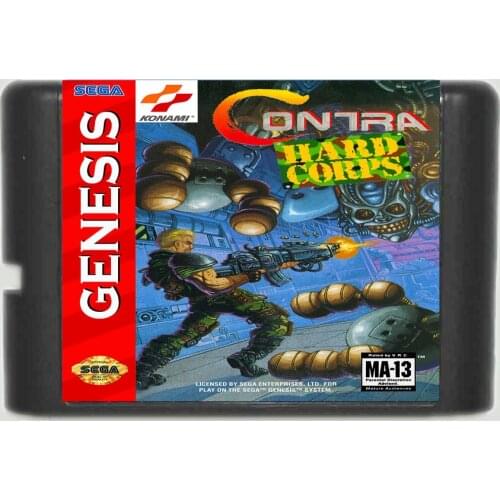 Contra The Hard Corps 16 bit SEGA MD Game Card For Sega Genesis Only