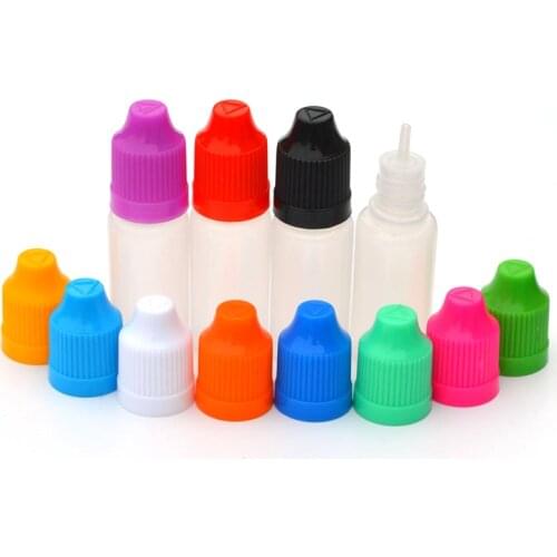2500pcs PE Empty 10ml Plastic Dropper Bottles Soft Needle Bottle with Childproof Cap E Liquid Bottles Fast Shipping