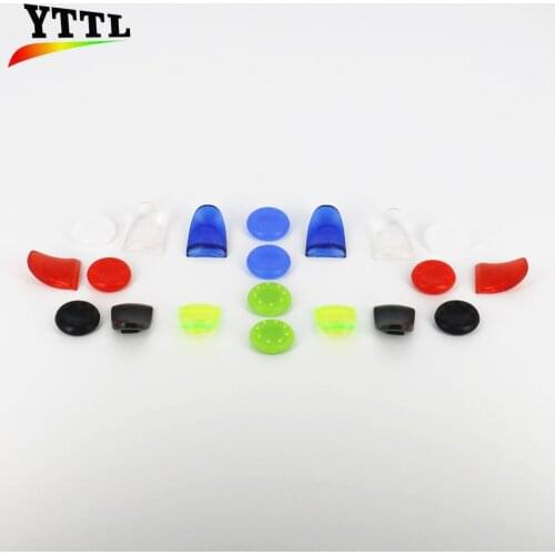5SET= 10pcs R2 L2 Trigger Extenders + 10pcs Thumb Grip caps for PS4 Controller Triggers Extended Buttons with Thumb Grip caps