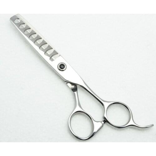 6'' Customized Logo Japan 440C Professional Human Hair Thinning Scissors Hairdressing Shears 8 Teeth 50% Thinning Rate C2004