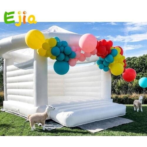 Commercial Or Residential White Bouncy Castle Inflatable Jumping Tent Adult Kids Bounce Bouncy Castles House for Wedding Party