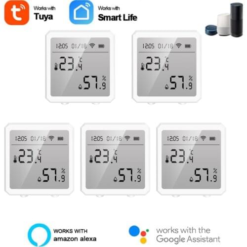 Tuya WIFI Temperature & Humidity Sensor For Smart Home Var SmartLife Remote Control With Display Support Alexa Google Assistant