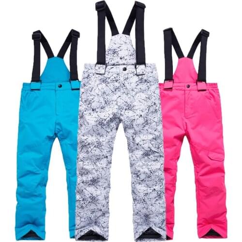 Childrens Ski Pants Boys And Girls Outdoor High Quality Windproof Waterproof Warm Snow Trousers Winter Ski Snowboard Pants