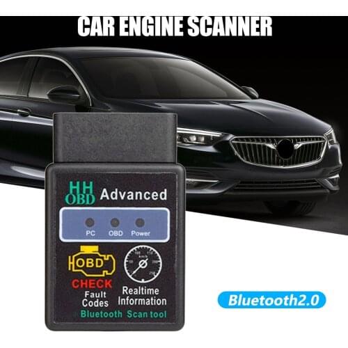 HH OBD ELM327 Bluetooth OBD2 OBDII CAN BUS Check Engine Car Auto Diagnostic Scanner Tool Interface Adapter with CD Driver#38