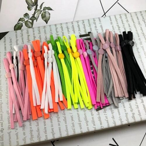 500Pcs/lot high quality soft 5mm Elastic Cord Adjustable Mask Rope Elastic Buckle Bands Used for Breathing make Mask ear strap