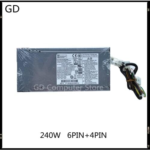 GD Original For HP ProDesk 400 G1 600 G1 800 G1 240W Power Supply 6PIN+4PIN 702308-002 751885-001 DPS-240AB-4