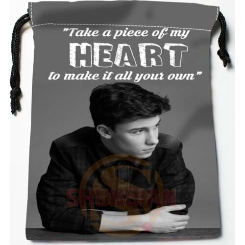 Hot Selling Custom Shawn Mendes Drawstring Bag Organizer Storage Bags Printed Receive Bag Compression Type Bags size 18X22cm