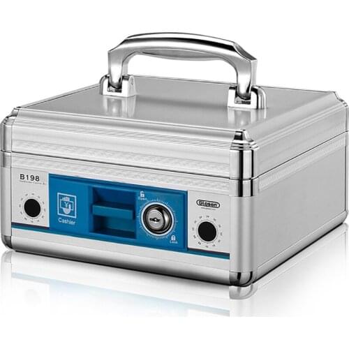 Metal Lockable Cash Box/Coin Box Saving with Storage Tray B198