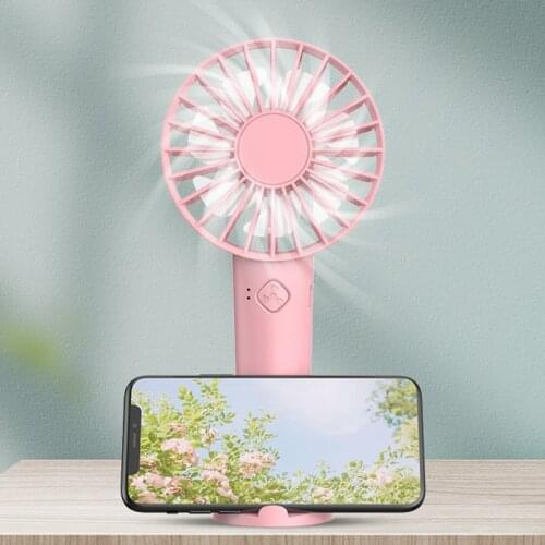 Mini Portable Hand Held Fan USB Rechargeable Appliances Desktop Desk Fan Mobile Phone Holder Air Cooler Outdoor Travel Fans
