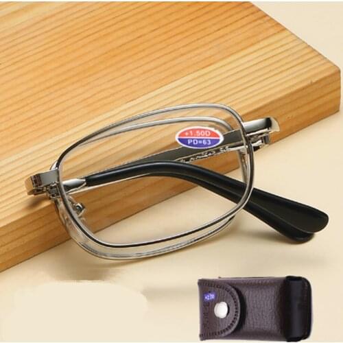 Fashion New Unisex Transparent Collapsible Reading Glasses +1.0 to +4.0 YJ007