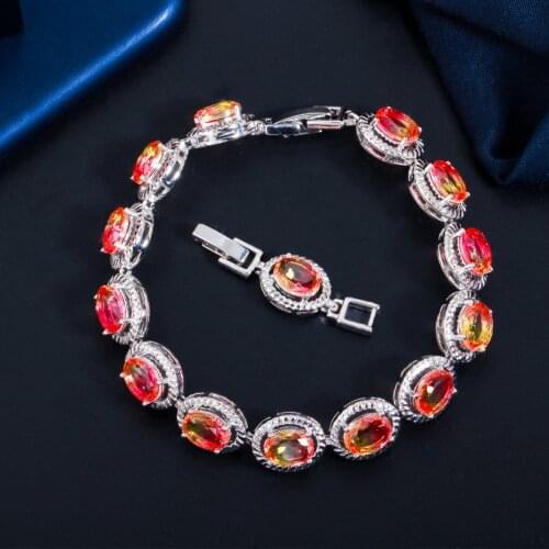 Fashion Luxury 925 Silver AAA Color Zircon Bracelet Engagement Wedding Party Gift Jewelry Wholesale