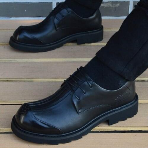 Men Leather Shoes Casual New 2020 Genuine Leather Shoes Men Oxford Fashion Lace Up Dress Shoes Outdoor Work Shoe Sapatos