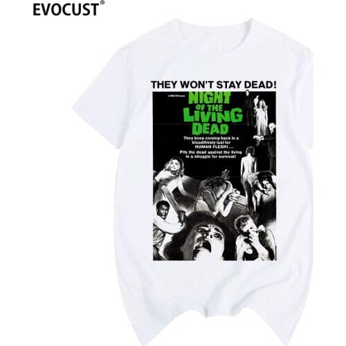 Night of the Living Dead ZOMBIE Movie Horror Vintage T-shirt Cotton Men T shirt New TEE TSHIRT Womens