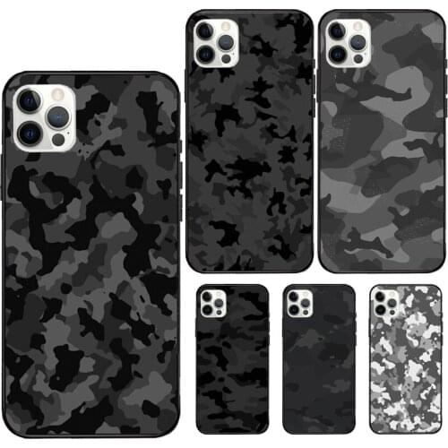 Midnight Camo Camouflage For iPhone 11 12 Pro Max Mini Case Soft Cover For iPhone XR X XS Max 7 8 Plus Phone Case